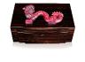 Boîte à bijoux dragon en édition limitée (88 ex. ), ébène naturel avec cristal rouge, grand modèle rouge - Lalique